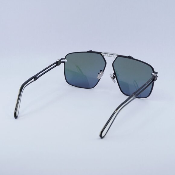 Philipp Plein SPP049M 0541 Sunglasses Semi Matte Black/Palladium Aviator Frame - Picture 10 of 11